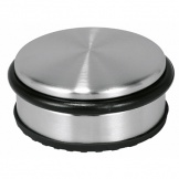 Türstopper flach chrom  aus Chrom mit Gummiring