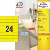 Etikett 70 x 37 mm gelb LaserInk Copy 2400 St/Pg