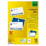 Visitenkarte 3C 85x55/A4 225g glatte Kante 100St.