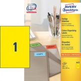 Etikett 210x297mm gelb LaserInkCopy 100St/Pg
